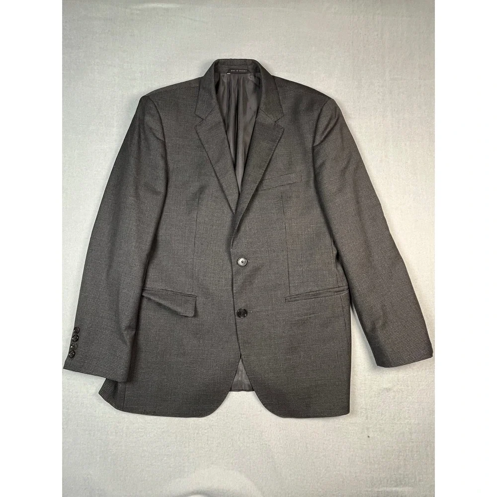 BOSS Hugo Boss The James4 Charcoal Glen Plaid Wool Blend Suit Jacket Blazer 40R